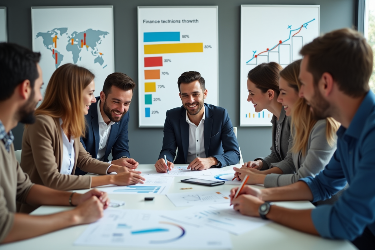 Groupe diversifié collaborant autour d